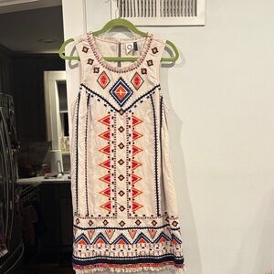 Anthropologie Multicolor Embroidered Dress